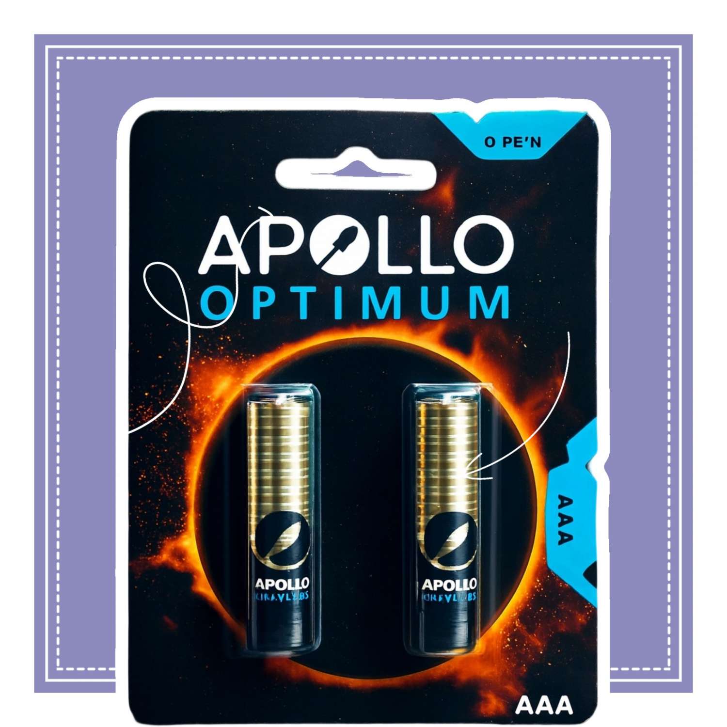 باطری نیم قلمی آلکالاین APOLLO
