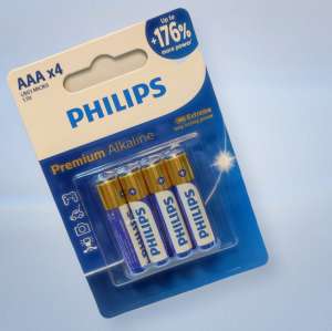 باطری نیم قلم پریمیوم آلکالاین 4 عددی Philips